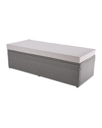 Anthracite Rattan Bench