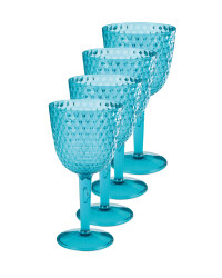 Aqua Picnic Wine Glasses 4 Pack