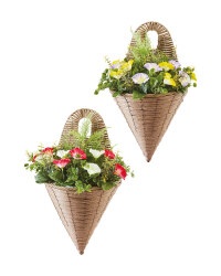 Artificial Flower Wall Basket