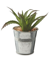 Artificial Sansevieria Metal Pot
