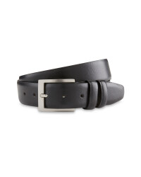Avenue Black Men's Slim Leather Belt