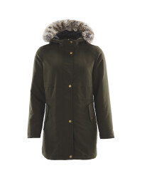 Avenue Khaki Ladies Parka Jacket