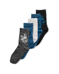 Avenue Ladies' Floral Socks 5 Pack