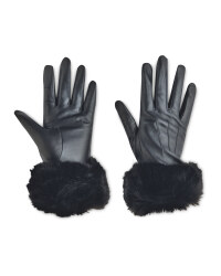 Avenue Ladies' Fur Leather Gloves