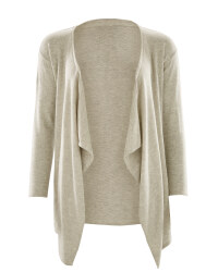 Avenue Ladies' Waterfall Cardigan - Grey Marl