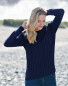 Avenue Ladies Cable Knit Jumper - Navy