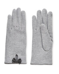 Avenue Ladies Knitted Bow Gloves