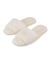 Avenue Avenue Ladies Plush Slider - Cream