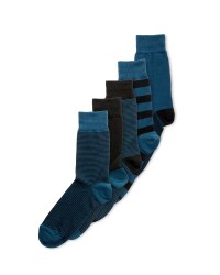 Avenue Men's Cotton Rich Teal Socks