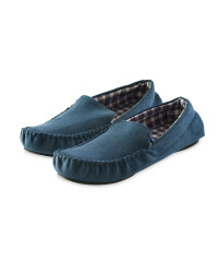 Avenue Men's Moccasin Slipper - Navy