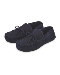 Avenue Men's Moccasin Slippers - Navy