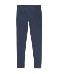 Avenue Men's Navy Chino Trousers