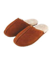 Avenue Men's Sheepskin Slippers - Tan