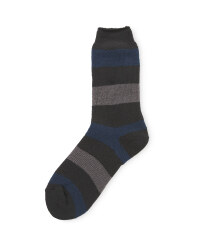Avenue Mens Heat for Feet Socks - Black/Grey