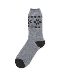 Avenue Mens Heat for Feet Socks - Grey/Navy