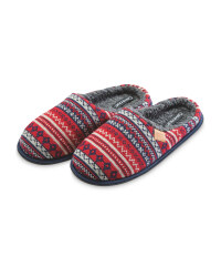 Avenue Winter Mule Slippers - Red