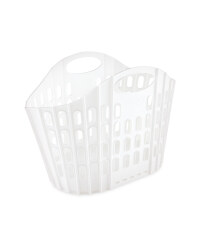 Addis White Fold Flat Laundry Basket