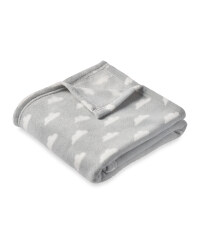 Baby Fleece Blanket Grey Clouds