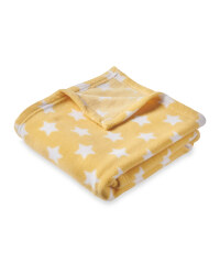 Baby Fleece Blanket Yellow Stars