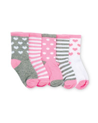 Baby Socks 5-Pack - Baby Pink