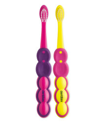 Baby Toothbrushes 2-Pack - Yellow/Pink