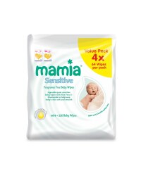 Mamia Baby Wipes Sensitive 64 Pack