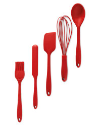 Red Baking Utensils Set