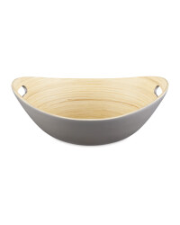 Bamboo Bowl with Handle - Grey