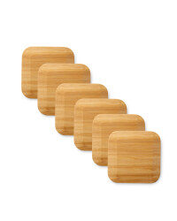 Bamboo Coasters 6-Pack