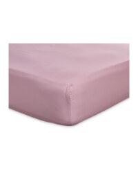 Bamboo Double Fitted Sheet - Pink