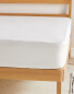 Bamboo Double Fitted Sheet - White