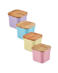Bamboo Small Storage Canisters