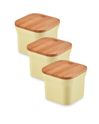 Bamboo Small Storage Canisters - Yellow