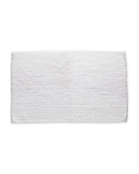 Chenille Bobble Bath Mat - White
