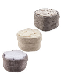 Basket & Face Cloth Set 6 Pack