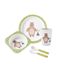 Children's Bear Bamboo Dinner Set