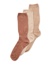 Beige Diabetic Friendly Socks 3 Pack