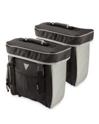 Bicycle Pannier Bags - Black & Grey