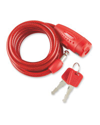 Bikemate Spiral Cable Lock - Red