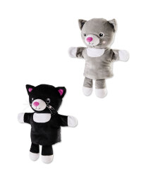 Black & Grey Cat Hand Puppets