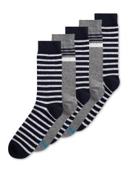 Black & White Stripe Socks 5 Pack