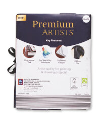 Black A4 Ringbound Sketchbook 2 Pack