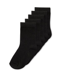 Black Ankle Socks 5 Pack