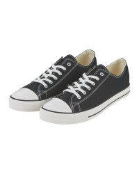 Black Canvas Trainers