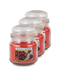 Black Cherry Jar Candle 3 Pack