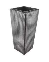 Black Conic Rattan Effect Planter