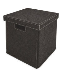 Black Felt Storage Cube