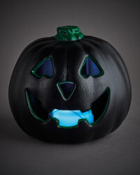 Halloween Black Light Up Pumpkin