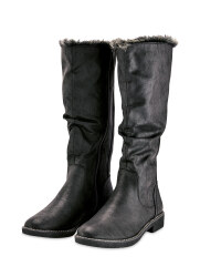 Black Ladies Knee High Boot