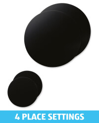 Black Placemat & Coaster Bundle